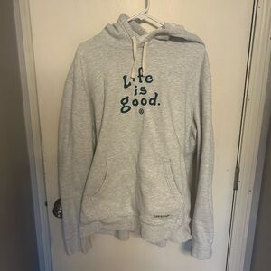 Life Is Good Light Gray Men's Hoodie